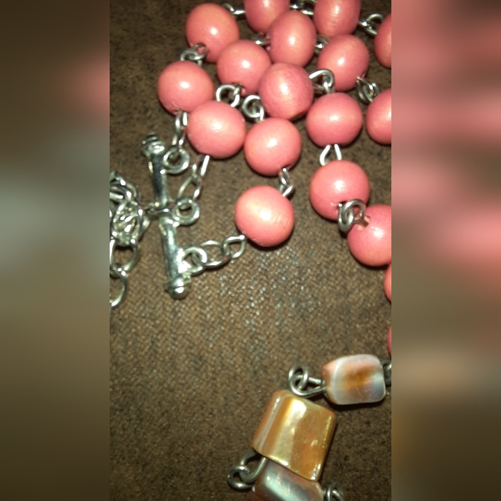 Bead And Shell Multistrand Necklace Signed Silver… - image 8